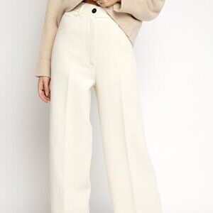 FORTE FORTE Wide Leg Pant in Ivory